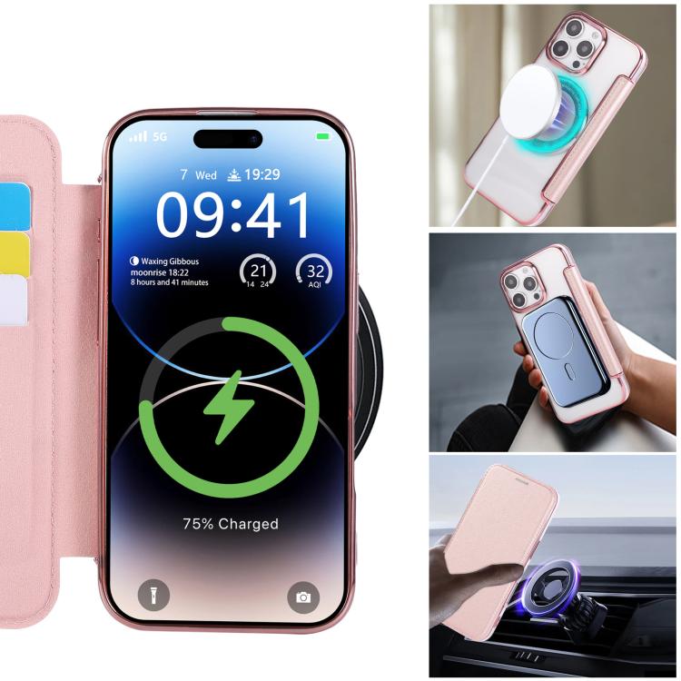 حافظة هاتف رفيعة جداً من الجلد النباتي مع طلاء مغناطيسي، لهواتف iPhone 16 Pro، iPhone 16 Plus، iPhone 16، iPhone 15 Pro Max، iPhone 15 Pro، iPhone 15 Plus / 14 Plus