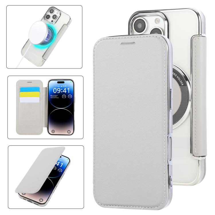 حافظة هاتف رفيعة جداً من الجلد النباتي مع طلاء مغناطيسي، لهواتف iPhone 16 Pro، iPhone 16 Plus، iPhone 16، iPhone 15 Pro Max، iPhone 15 Pro، iPhone 15 Plus / 14 Plus