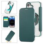 حافظة هاتف رفيعة جداً من الجلد النباتي مع طلاء مغناطيسي، لهواتف iPhone 16 Pro، iPhone 16 Plus، iPhone 16، iPhone 15 Pro Max، iPhone 15 Pro، iPhone 15 Plus / 14 Plus