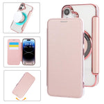 حافظة هاتف رفيعة جداً من الجلد النباتي مع طلاء مغناطيسي، لهواتف iPhone 16 Pro، iPhone 16 Plus، iPhone 16، iPhone 15 Pro Max، iPhone 15 Pro، iPhone 15 Plus / 14 Plus