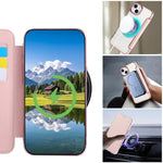 حافظة هاتف رفيعة جداً من الجلد النباتي مع طلاء مغناطيسي، لهواتف iPhone 15، iPhone 14 / 13، iPhone 14 Pro، iPhone 14 Pro Max، iPhone 13 Pro Max، iPhone 13 Pro