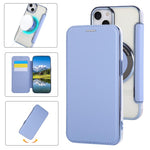 حافظة هاتف رفيعة جداً من الجلد النباتي مع طلاء مغناطيسي، لهواتف iPhone 15، iPhone 14 / 13، iPhone 14 Pro، iPhone 14 Pro Max، iPhone 13 Pro Max، iPhone 13 Pro