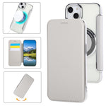 حافظة هاتف رفيعة جداً من الجلد النباتي مع طلاء مغناطيسي، لهواتف iPhone 15، iPhone 14 / 13، iPhone 14 Pro، iPhone 14 Pro Max، iPhone 13 Pro Max، iPhone 13 Pro