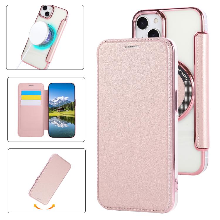 حافظة هاتف رفيعة جداً من الجلد النباتي مع طلاء مغناطيسي، لهواتف iPhone 15، iPhone 14 / 13، iPhone 14 Pro، iPhone 14 Pro Max، iPhone 13 Pro Max، iPhone 13 Pro