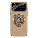 حافظة هاتف مغناطيسية مع نافذة كاميرا من PC وستاند دوار جيروسكوبي، لهواتف iPhone 17 Pro Max، iPhone 17 Pro، iPhone 17، iPhone Air، iPhone 16 Pro Max، iPhone 16 Pro