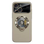 حافظة هاتف مغناطيسية مع نافذة كاميرا من PC وستاند دوار جيروسكوبي، لهواتف iPhone 16 Plus، iPhone 16، iPhone 15 Pro Max، iPhone 15 Pro، iPhone 15 Plus، iPhone 15