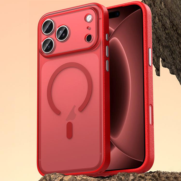 غطاء هاتف مغناطيسي من الجلد النباتي، لهواتف iPhone 17 Pro Max، iPhone 17 Pro، iPhone 17