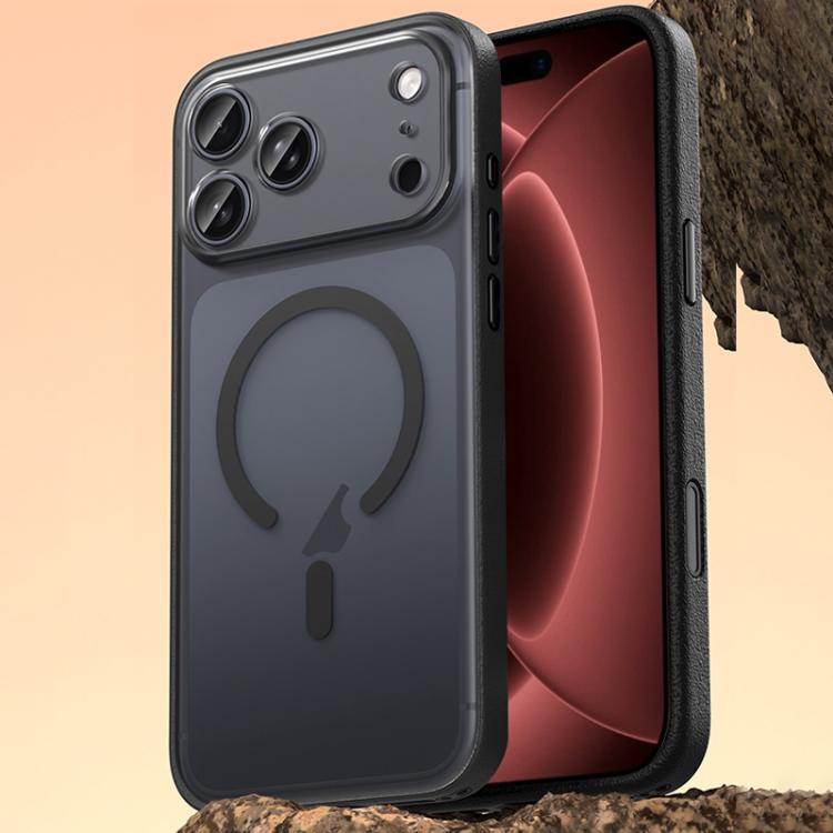 غطاء هاتف مغناطيسي من الجلد النباتي، لهواتف iPhone 17 Pro Max، iPhone 17 Pro، iPhone 17