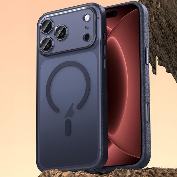 غطاء هاتف مغناطيسي من الجلد النباتي، لهواتف iPhone 17 Pro Max، iPhone 17 Pro، iPhone 17
