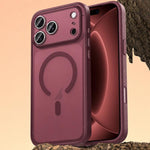 غطاء هاتف مغناطيسي من الجلد النباتي، لهواتف iPhone 17 Pro Max، iPhone 17 Pro، iPhone 17