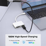 USB-C/Type-C to HDMI+USB-C/Type-C 4K/60HZ Digital AV Adapter, Type-C 4K/60HZ