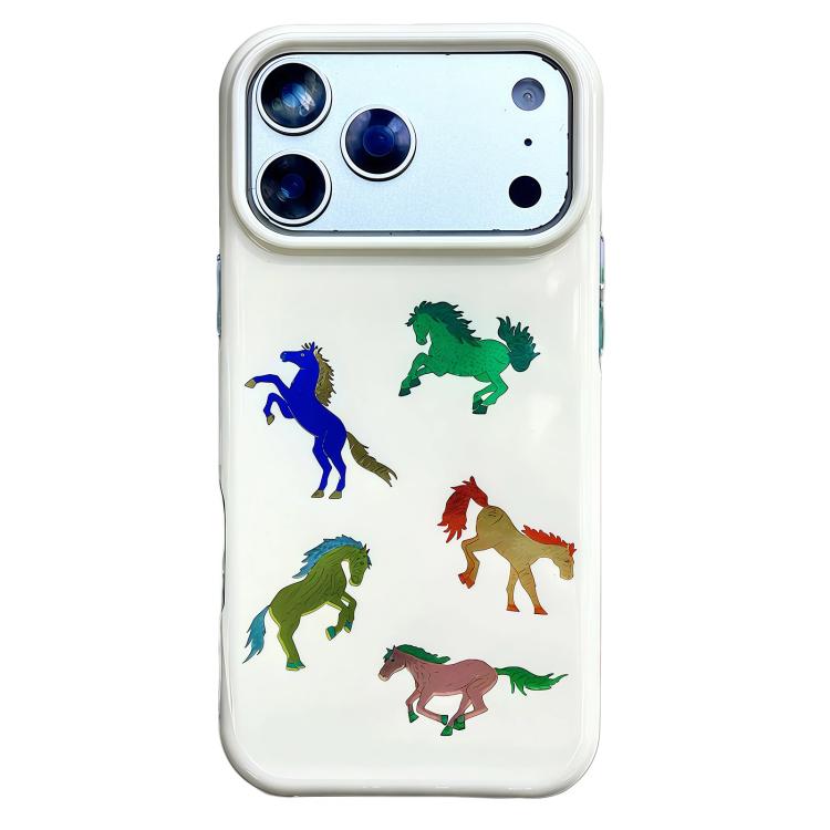 غطاء هاتف من TPU بنمط IMD بحواف مدورة، لهواتف iPhone 17 Pro Max، iPhone 17 Pro، iPhone 17