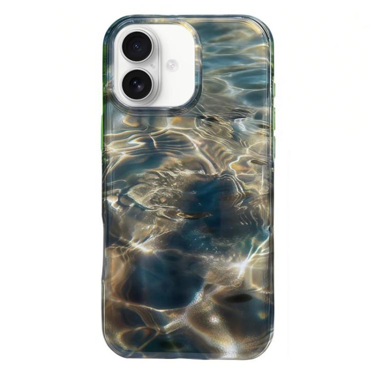 غطاء هاتف من TPU بنمط IMD بحواف مدورة، لهواتف iPhone 17 Pro Max، iPhone 17 Pro، iPhone 17