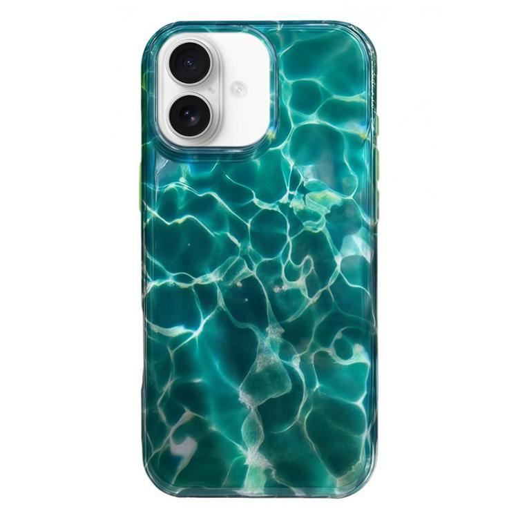 غطاء هاتف من TPU بنمط IMD بحواف مدورة، لهواتف iPhone 17 Pro Max، iPhone 17 Pro، iPhone 17