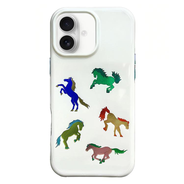 غطاء هاتف من TPU بنمط IMD بحواف مدورة، لهواتف iPhone 17 Pro Max، iPhone 17 Pro، iPhone 17