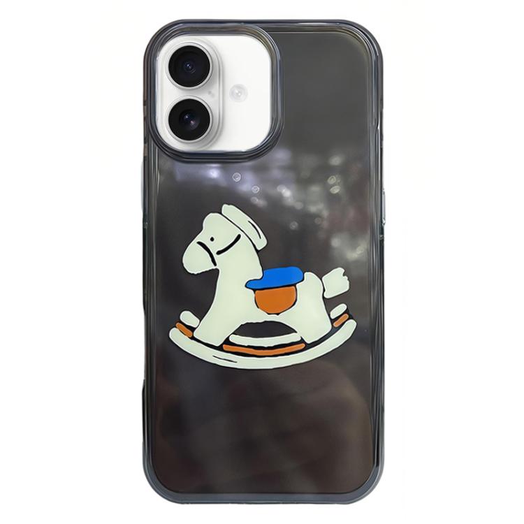 غطاء هاتف من TPU بنمط IMD بحواف مدورة، لهواتف iPhone 17 Pro Max، iPhone 17 Pro، iPhone 17