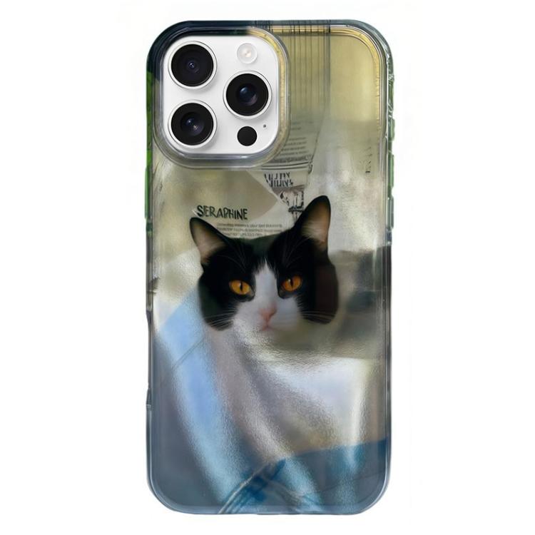 Rounded Edge IMD Pattern TPU Phone Case, For iPhone 16 Pro Max, For iPhone 16 Pro, For iPhone 16