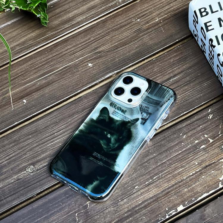 غطاء هاتف من TPU بنمط IMD بحواف مدورة، لهواتف iPhone 15 Pro Max، iPhone 15 Pro، iPhone 15