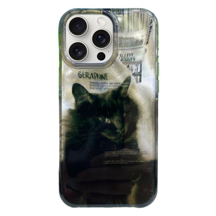 غطاء هاتف من TPU بنمط IMD بحواف مدورة، لهواتف iPhone 15 Pro Max، iPhone 15 Pro، iPhone 15