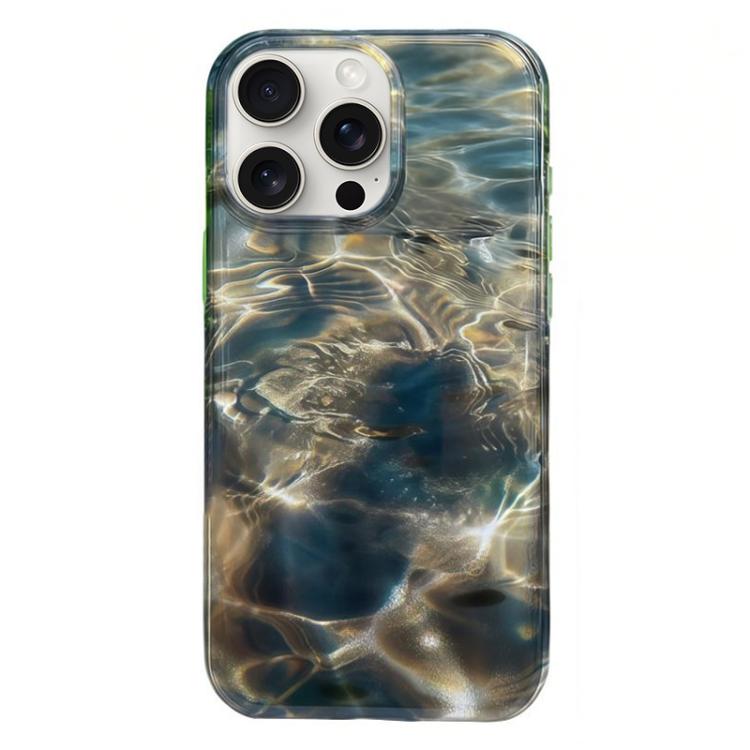 غطاء هاتف من TPU بنمط IMD بحواف مدورة، لهواتف iPhone 15 Pro Max، iPhone 15 Pro، iPhone 15