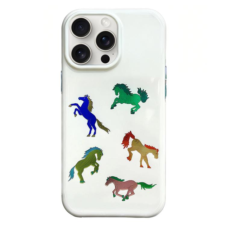 غطاء هاتف من TPU بنمط IMD بحواف مدورة، لهواتف iPhone 15 Pro Max، iPhone 15 Pro، iPhone 15