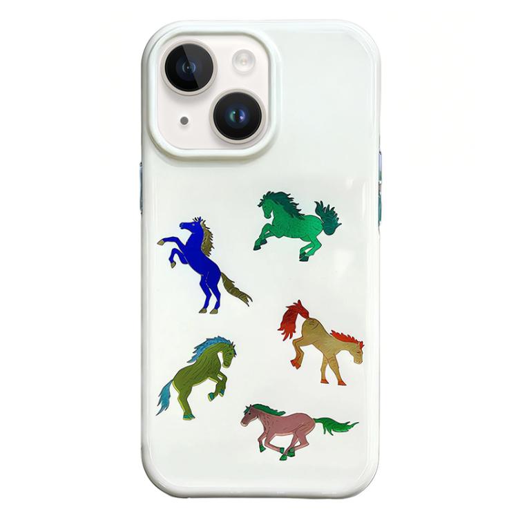 غطاء هاتف من TPU بنمط IMD بحواف مدورة، لهواتف iPhone 15 Pro Max، iPhone 15 Pro، iPhone 15