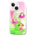 غطاء هاتف من TPU بنمط IMD بحواف مدورة، لهواتف iPhone 15 Pro Max، iPhone 15 Pro، iPhone 15