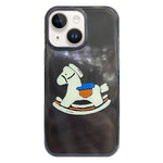غطاء هاتف من TPU بنمط IMD بحواف مدورة، لهواتف iPhone 15 Pro Max، iPhone 15 Pro، iPhone 15