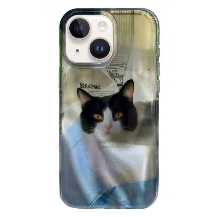 غطاء هاتف من TPU بنمط IMD بحواف مدورة، لهواتف iPhone 14، iPhone 14 Pro، iPhone 14 Pro Max