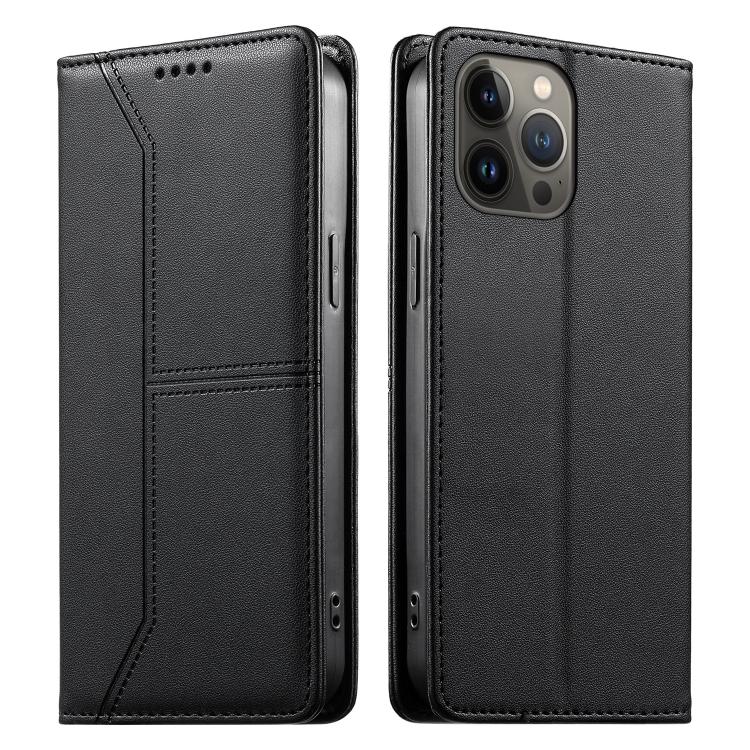 Stitched Line Magnetic RFID Vegan Leather Phone Case, For iPhone 13 Pro Max, For iPhone 13 Pro, For iPhone 13 mini, For iPhone 12 / 12 Pro, For iPhone 12 Pro Max, For iPhone 12 mini, For iPhone 11 Pro Max, For iPhone 11, For iPhone 11 Pro