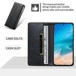 حافظة هاتف من الجلد النباتي مع حماية RFID وخطوط مغناطيسية مخيطة، لهواتف iPhone X / XS، iPhone XR، iPhone XS Max، iPhone 8 Plus / 7 Plus