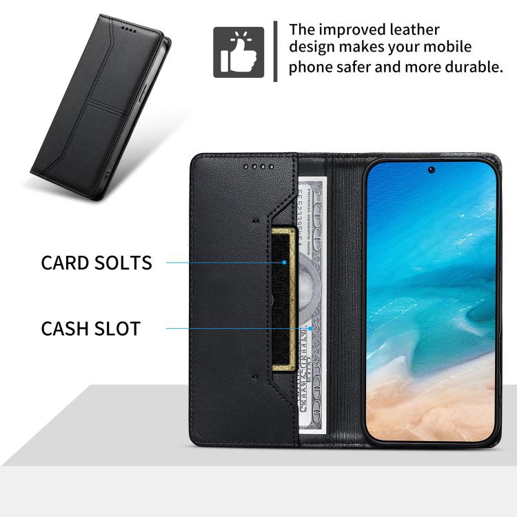 حافظة هاتف من الجلد النباتي مع حماية RFID وخطوط مغناطيسية مخيطة، لهواتف iPhone X / XS، iPhone XR، iPhone XS Max، iPhone 8 Plus / 7 Plus