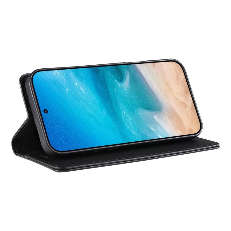حافظة هاتف من الجلد النباتي مع حماية RFID وخطوط مغناطيسية مخيطة، لهواتف iPhone X / XS، iPhone XR، iPhone XS Max، iPhone 8 Plus / 7 Plus