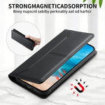 حافظة هاتف من الجلد النباتي مع حماية RFID وخطوط مغناطيسية مخيطة، لهواتف iPhone X / XS، iPhone XR، iPhone XS Max، iPhone 8 Plus / 7 Plus