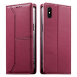 حافظة هاتف من الجلد النباتي مع حماية RFID وخطوط مغناطيسية مخيطة، لهواتف iPhone X / XS، iPhone XR، iPhone XS Max، iPhone 8 Plus / 7 Plus
