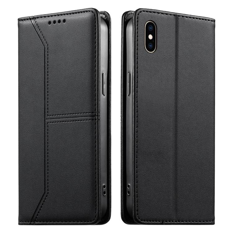 حافظة هاتف من الجلد النباتي مع حماية RFID وخطوط مغناطيسية مخيطة، لهواتف iPhone X / XS، iPhone XR، iPhone XS Max، iPhone 8 Plus / 7 Plus