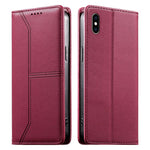 حافظة هاتف من الجلد النباتي مع حماية RFID وخطوط مغناطيسية مخيطة، لهواتف iPhone X / XS، iPhone XR، iPhone XS Max، iPhone 8 Plus / 7 Plus