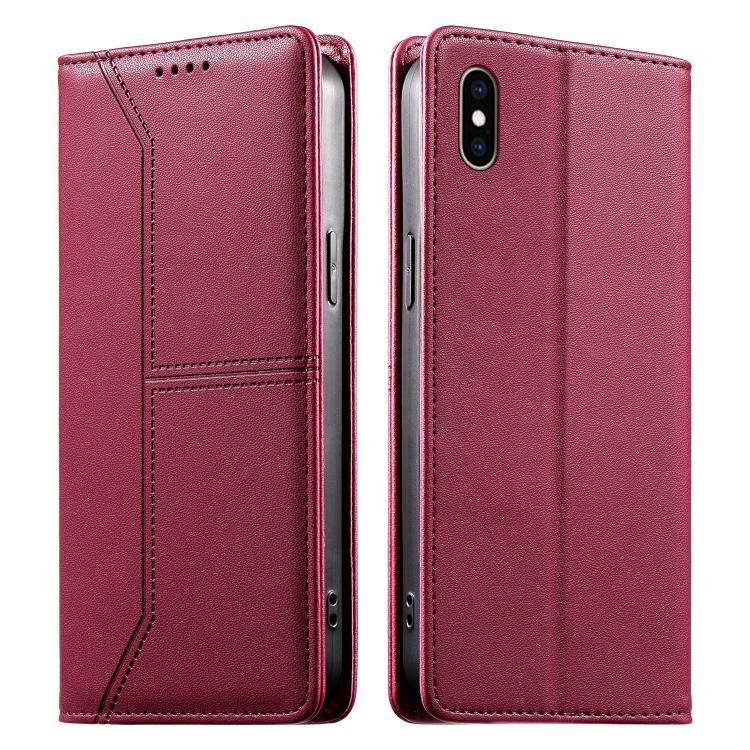 حافظة هاتف من الجلد النباتي مع حماية RFID وخطوط مغناطيسية مخيطة، لهواتف iPhone X / XS، iPhone XR، iPhone XS Max، iPhone 8 Plus / 7 Plus