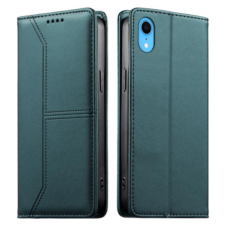 حافظة هاتف من الجلد النباتي مع حماية RFID وخطوط مغناطيسية مخيطة، لهواتف iPhone X / XS، iPhone XR، iPhone XS Max، iPhone 8 Plus / 7 Plus