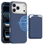 Mocome Plain Magnetic Card Bag Phone Case, For iPhone 17 Pro Max, For iPhone 17 Pro