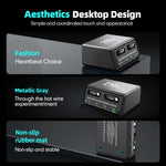 محطة شحن مكتبية متعددة المنافذ 6 في 1 بقوة 210 واط WXL-60E مزودة بكابلين تلسكوبيين مدمجين، WXL-60E