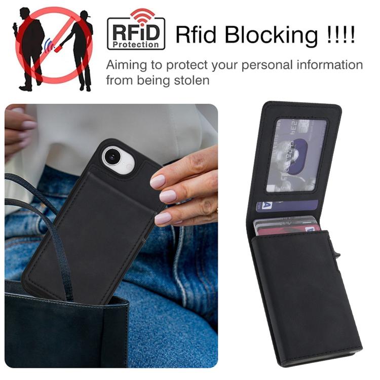 غطاء هاتف مغناطيسي من الجلد الصناعي الكلاسيكي مع حقيبة بطاقات قابلة للفصل ونابض، يدعم RFID، لهواتف iPhone 17e / 16e، iPhone 17 Pro Max، iPhone 17 Pro، iPhone 15 Plus، iPhone 15، iPhone 14 Plus، iPhone 14 / 13، iPhone 12 / 12 Pro