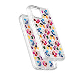 غطاء هاتف شفاف بنقشة قلب أحمر كريستالية، لهاتف iPhone 13