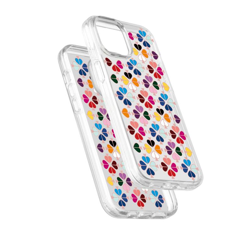 غطاء هاتف شفاف بنقشة قلب أحمر كريستالية، لهاتف iPhone 13
