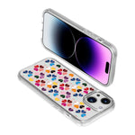 غطاء هاتف شفاف بنقشة قلب أحمر كريستالية، لهاتف iPhone 13