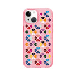غطاء هاتف شفاف بنقشة قلب أحمر كريستالية، لهاتف iPhone 13