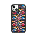 غطاء هاتف شفاف بنقشة قلب أحمر كريستالية، لهاتف iPhone 13