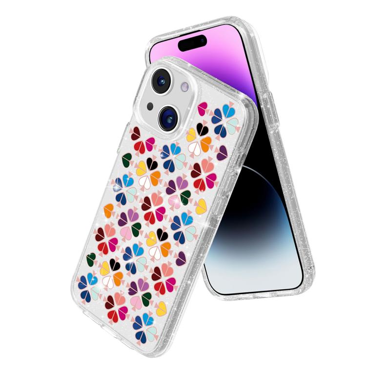 غطاء هاتف بنقشة قلب أحمر كريستالية متلألئة، لهواتف iPhone 15، وiPhone 14 Plus، وiPhone 14، وiPhone 14 Pro، وiPhone 14 Pro Max، وiPhone 13 Pro Max، وiPhone 13 Pro، وiPhone 13