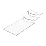 Clear Acrylic Furniture Anti-Slip Protective Gasket Wall Spacers, Single Set/Pack, Two Set/Pack