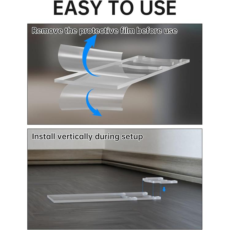 Clear Acrylic Furniture Anti-Slip Protective Gasket Wall Spacers, Single Set/Pack, Two Set/Pack